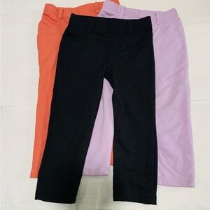 Kids Bottoms in Black, Orange, and Lavender